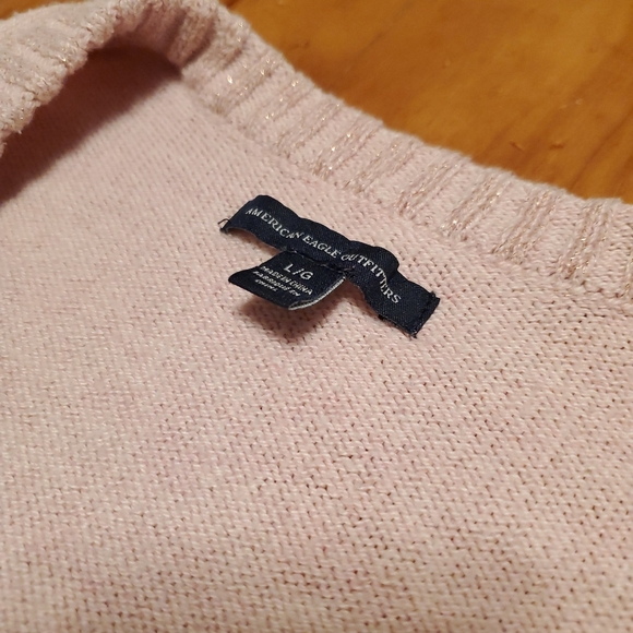 AE blush cardigan sweater large - Picture 6 of 10